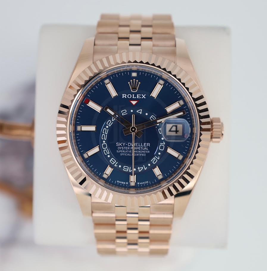 Rolex Sky - Dweller 42mm Blue - Green Dial Fluted Bezel Jubilee Bracelet - 336935 | 2024 Model - Luxury Time NYC